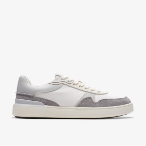 Adidasi Barbati Clarks Court Lite Race Light Grey Combination Gri Deschis | 136782CKI