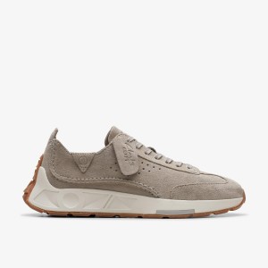 Adidasi Barbati Clarks Craft Speed Light Grey Suede Gri Deschis | 194302XSY