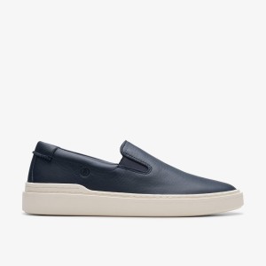 Adidasi Barbati Clarks Craft Swift Go Navy Leather Bleumarin | 961237ULX