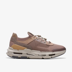 Adidasi Barbati Clarks NXE Knit Pebble Combination Pebble | 874365UDN