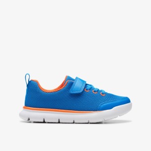 Adidasi Copii Clarks Hoop Run Kid Blue Synthetic Albastri | 217693JKQ