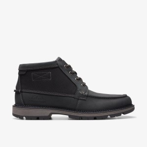 Cizme Barbati Clarks Maplewalk Moc Black Combination Negrii | 325680ARW