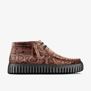 Cizme Barbati Clarks Martine Rose Torhill Hi Rose Snake Roz Snakeskin | 561920UHB