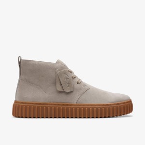 Cizme Barbati Clarks Torhill Desert Boot Light Grey Suede Gri Deschis | 562840TQO