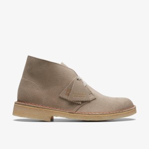 Cizme Dama Clarks Desert Boot Sand Suede Maro | 523187HAZ
