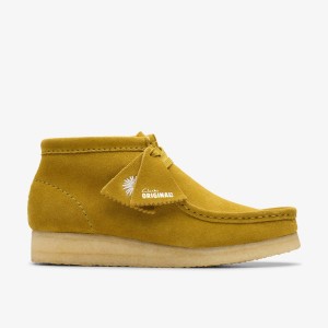 Cizme Dama Clarks Wallabee Boot Olive Suede Masline Verzi | 605481BKW