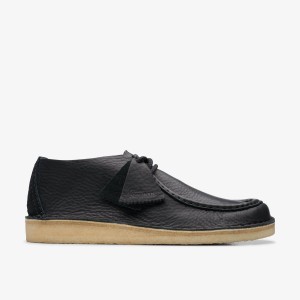 Cizme De Desert Barbati Clarks Desert Nomad Black Leather Negrii | 263014LMW