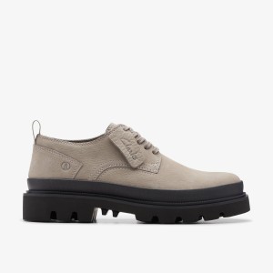 Pantofi Eleganți Barbati Clarks Badell Lace Grey Nubuck Gri | 548976RXO