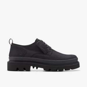 Pantofi Eleganți Barbati Clarks Badell Lace Black Nubuck Negrii | 618305PUQ