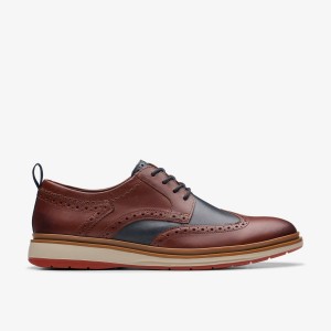Pantofi Eleganți Barbati Clarks Chantry Wing British Tan Combination Maro | 418790FTC