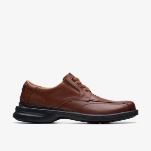 Pantofi Eleganți Barbati Clarks Gessler Lace Dark Tan Leather Maro Inchis | 046712CHA