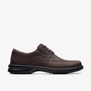Pantofi Eleganți Barbati Clarks Gessler Lace Dark Brown Leather Maro Inchis | 674290VFX