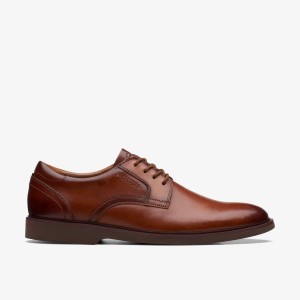 Pantofi Eleganți Barbati Clarks Malwood Lace Tan Leather Maro | 164879EGX
