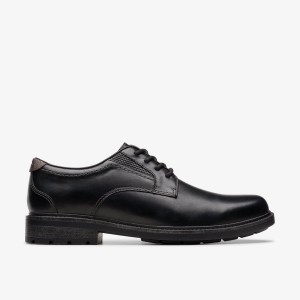 Pantofi Eleganți Barbati Clarks Un Shire Low Black Leather Negrii | 391548FOT