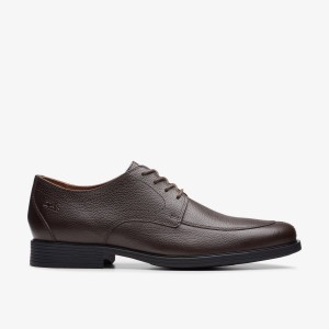 Pantofi Eleganți Barbati Clarks Whiddon Apron Dark Brown Tumbled Maro Inchis | 203715TRA