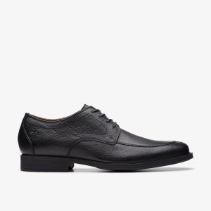 Pantofi Eleganți Barbati Clarks Whiddon Apron Black Tumbled Negrii | 506374SKE