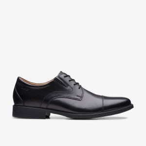 Pantofi Eleganți Barbati Clarks Whiddon Cap Black Leather Negrii | 862473NWC