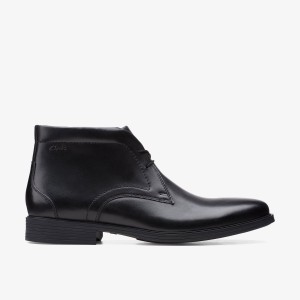 Pantofi Eleganți Barbati Clarks Whiddon Mid Black Negrii | 387061HXZ
