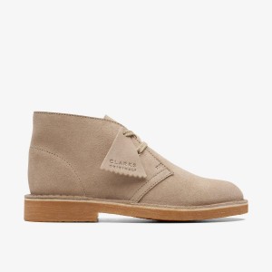 Pantofi Originali Copii Clarks Desert Boot Older Sand Maro | 826137QIH