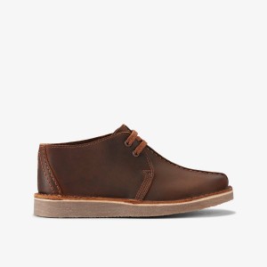 Pantofi Originali Copii Clarks Desert Trek Older Beeswax Beeswax | 570289SVG