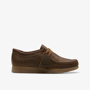 Pantofi Originali Copii Clarks Wallabee Older Beeswax Beeswax | 543729DQR