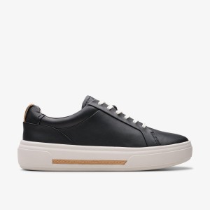 Pantofi Platforma Dama Clarks Hollyhock Walk Black Leather Negrii | 926074WQG
