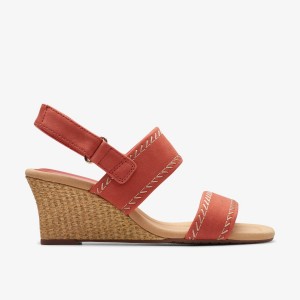 Pantofi Platforma Dama Clarks Kyarra Rose Blush Nubuck Roz | 351869TXV