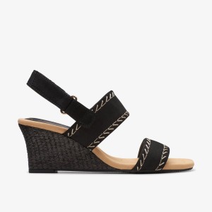 Pantofi Platforma Dama Clarks Kyarra Rose Black Nubuck Negrii | 074152NFB