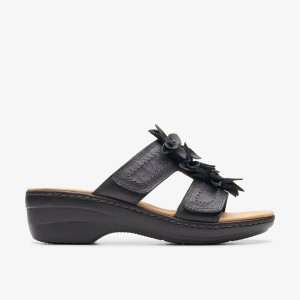 Pantofi Platforma Dama Clarks Merliah Raelyn Black Leather Negrii | 437185UHJ