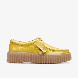 Pantofi Platforma Dama Clarks Torhill Bee Yellow Patent Galbeni | 365287IUS