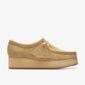 Pantofi Platforma Dama Clarks Wallacraft Bee Maple Suede Maple | 932760FQT