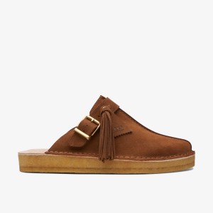 Saboti Dama Clarks Trek Mule Caramel Suede Caramel | 791263ZMQ