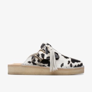 Saboti Dama Clarks Trek Mule Cow Print HairOn Cow Print HairOn | 673091YRW