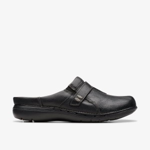 Saboti Dama Clarks Un Loop Ease Black Leather Negrii | 832591JYU