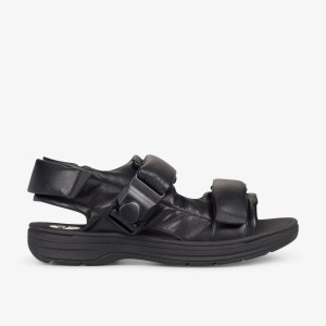 Sandale Barbati Clarks Martine Rose Mens Sandal 1 Black Leather Negrii | 169382NYV
