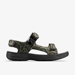 Sandale Barbati Clarks Martine Rose Mens Sandal 2 Green Textile Verzi | 621537RSZ
