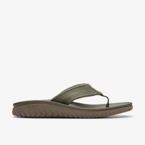 Sandale Barbati Clarks Wesley Belt Olive Masline Verzi | 516279DZB