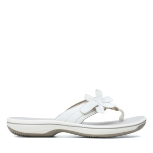 Sandale Dama Clarks Brinkley Flora White Albi | 147860ENS