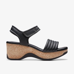 Sandale Dama Clarks Chelseah Gem Black Leather Negrii | 295387NYI