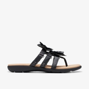 Sandale Dama Clarks Elizabelle Mae Black Combination Negrii | 672183RNG