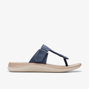 Sandale Dama Clarks Glide Walk Navy Bleumarin | 736540CXT