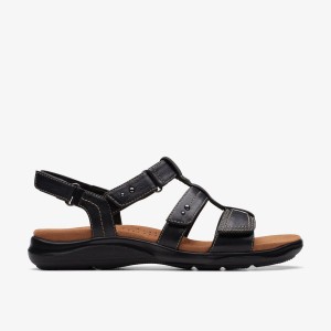 Sandale Dama Clarks Kitly Step Black/Black Negrii Negrii | 604128EFQ