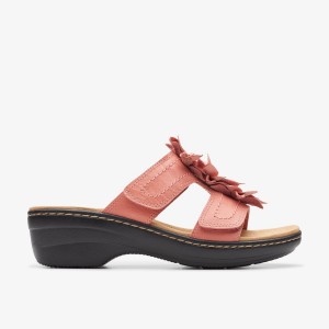 Sandale Dama Clarks Merliah Raelyn Coral Leather Corai | 574093YRZ