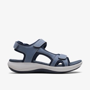 Sandale Dama Clarks Mira Bay Denim Blue Albastri | 568129BIP