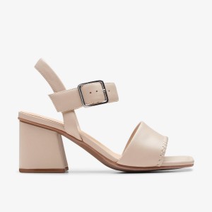 Sandale Dama Clarks Siara 65 Buckle Sand Leather Maro | 498056OLZ