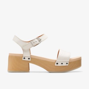 Sandale Dama Clarks Sivanne Bay Ivory Interest Albi | 106589LAJ