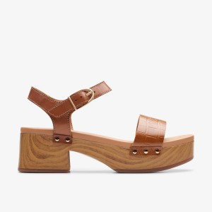 Sandale Dama Clarks Sivanne Bay Tan Interest Maro | 102573QKJ