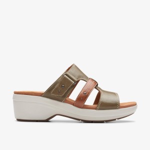 Sandale Dama Clarks Tuleah Jane Olive Combination Masline Verzi | 173629KML
