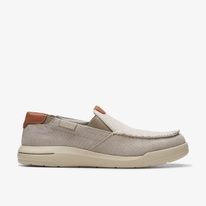 Slip On & Loafers Barbati Clarks Driftlite Step Light Grey Combination Gri Deschis | 453610YTU
