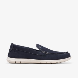 Slip On & Loafers Barbati Clarks Flexway Step Navy Suede Bleumarin | 071428VBW